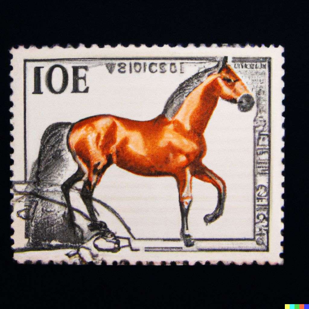 a horse, postage stamp